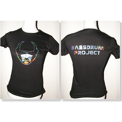 CAMISETA BASSDRUM PROJECT CHICA  -Fondo Negro- (chr045)